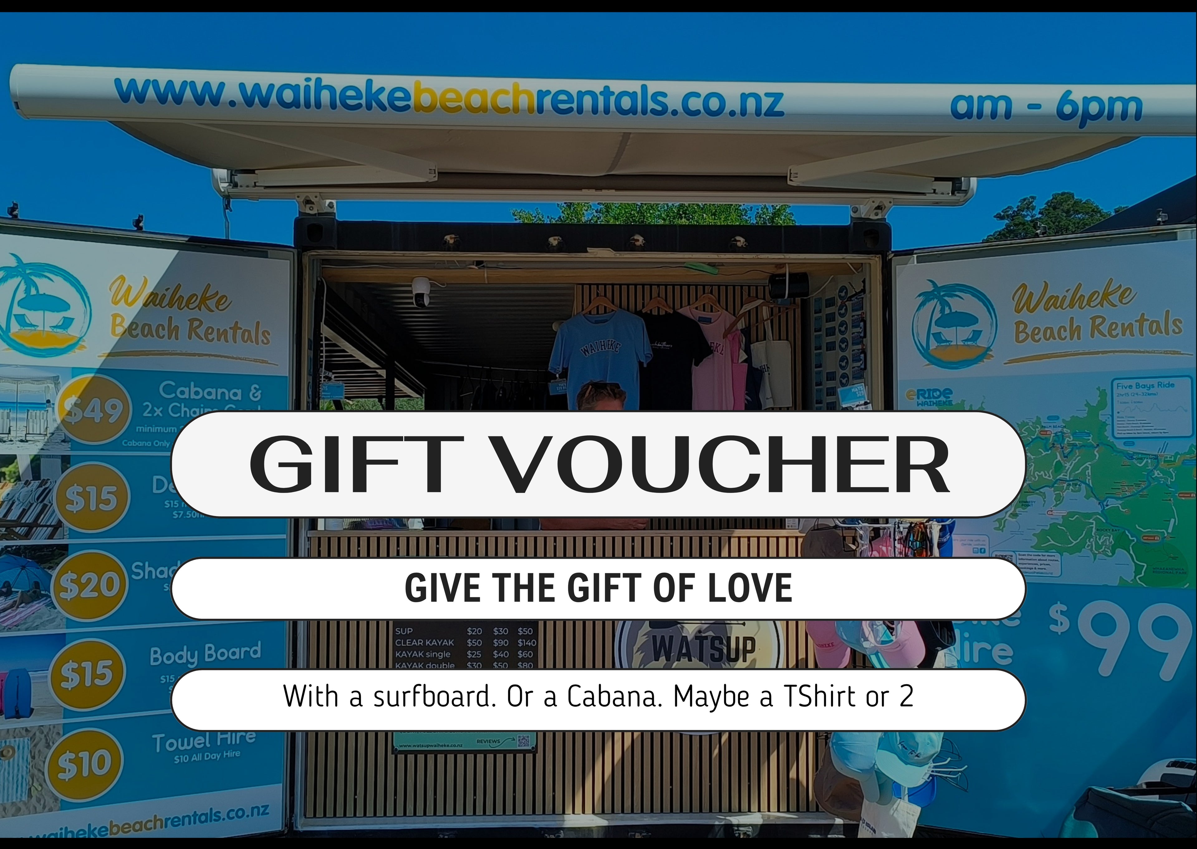 Watsup Waiheke Gift Card